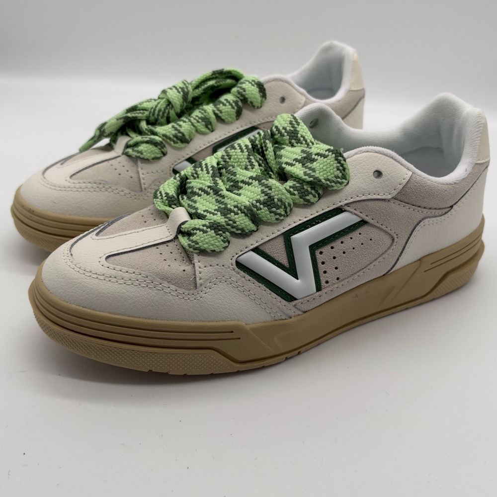 Vans Upland Fat Lace Cream/Green Sneakers Skate Shoes Mens 7.5 Womens 9.0 NWOT